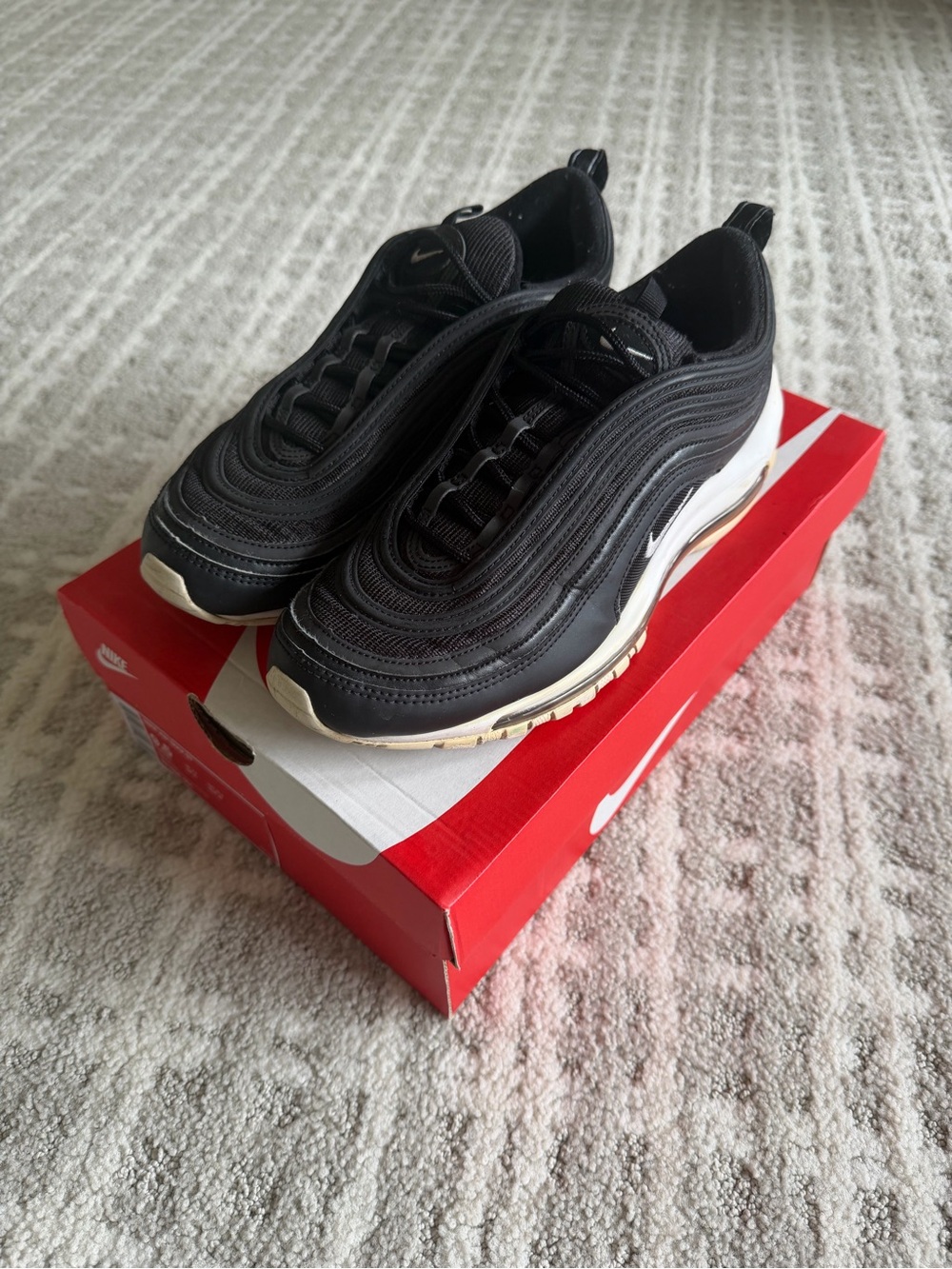 Nike Black and White Air Max 97 Sneakers